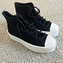 Converse High Tops – Black Suede – Size 7.5 (Women)