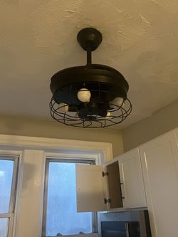 Retractable Blade Ceiling Fan With Light And Remote