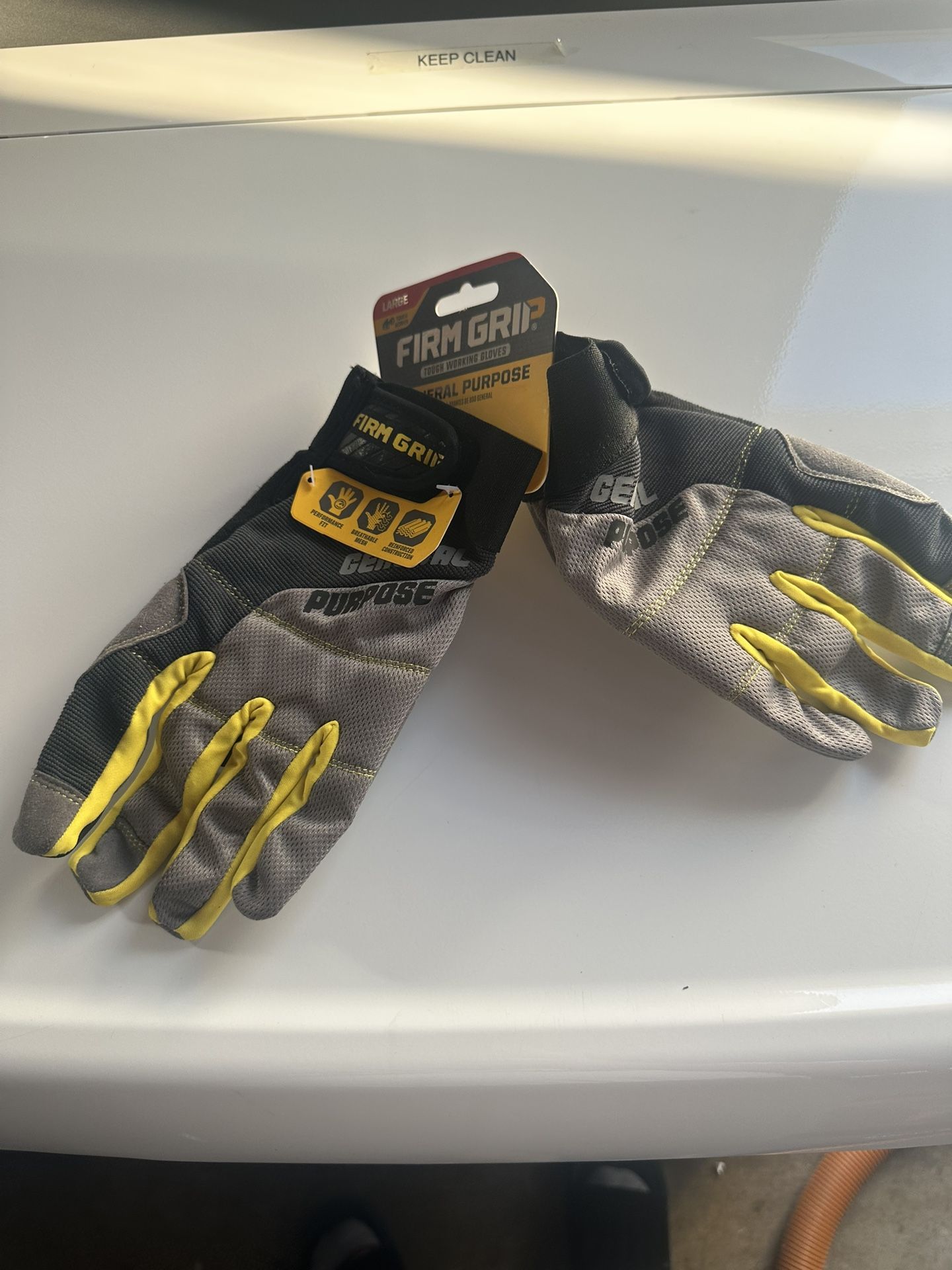 new general purpose firm grip working gloves size Large