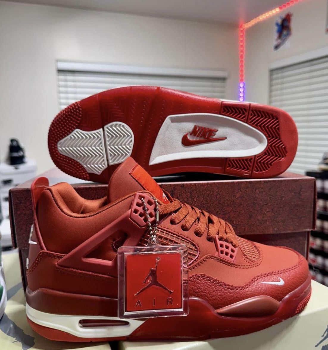 Brand New Jordan 4 Brick By Brick Red