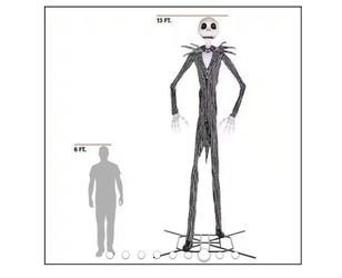 Giant Jack Skellington 13 ft Animated Head Mouth Movement Spooky Halloween Decor