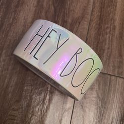 Rae Dunn HEY BOO Luster Pet Bowl