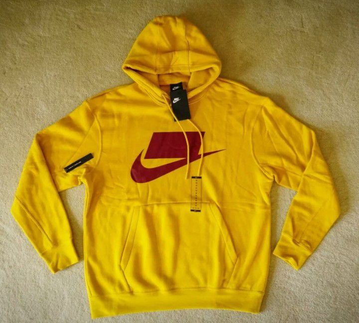 XXL Nike Sportswear NSW French Terry Blocked Hoodie jacket yellow BV4540 743 2XL