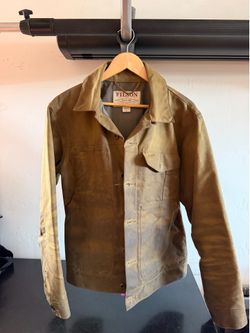 FILSON TIN CLOTH SHORT LINED CRUISER JACKET (MED)
