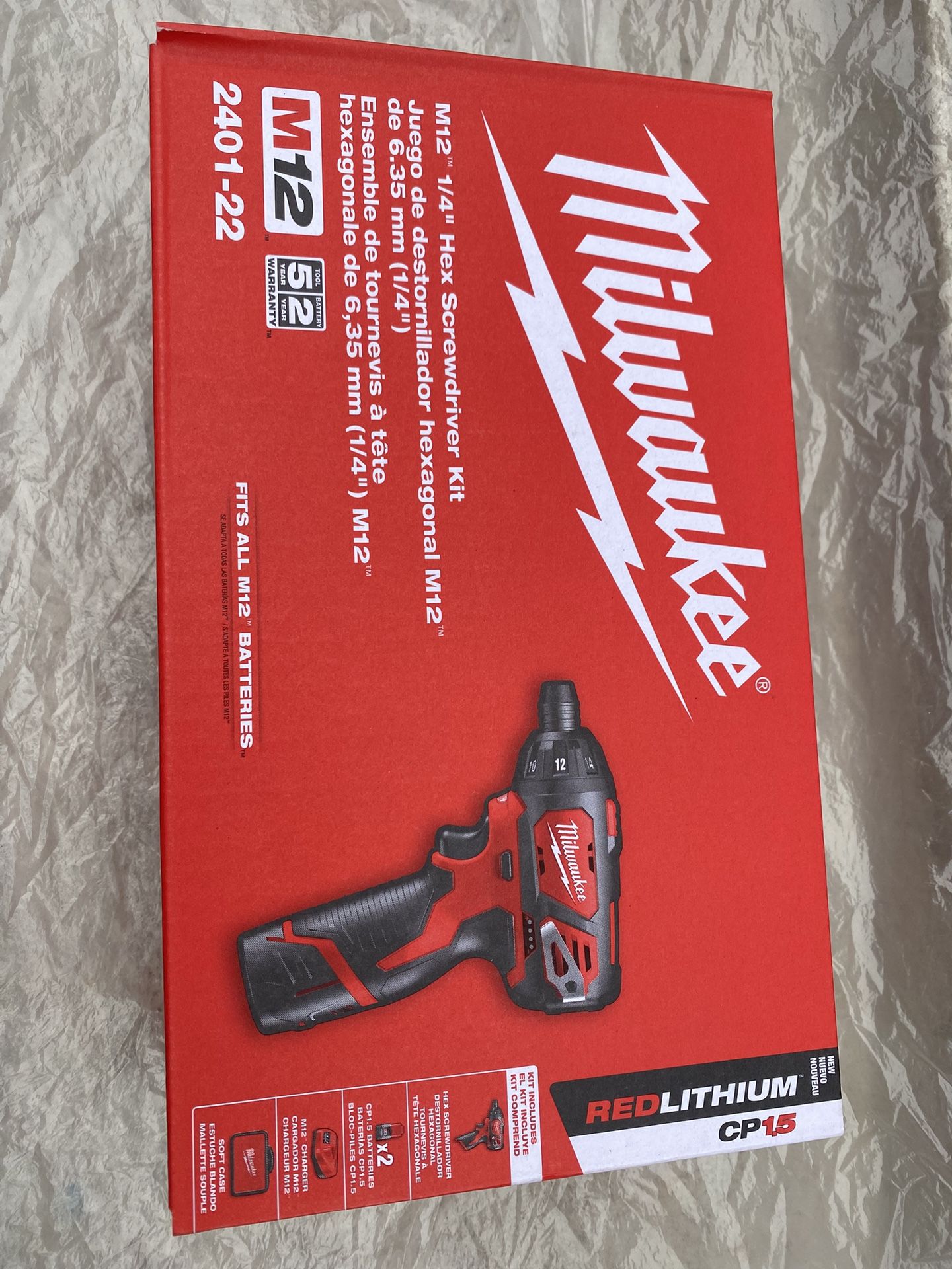 Milwaukee Drill Set Completed Screwdriver Set 1/4