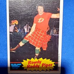 Htf Rowdy Roddy Piper Wrestling Trading Card
