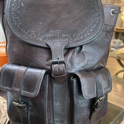 Vintage Leather Backpack 