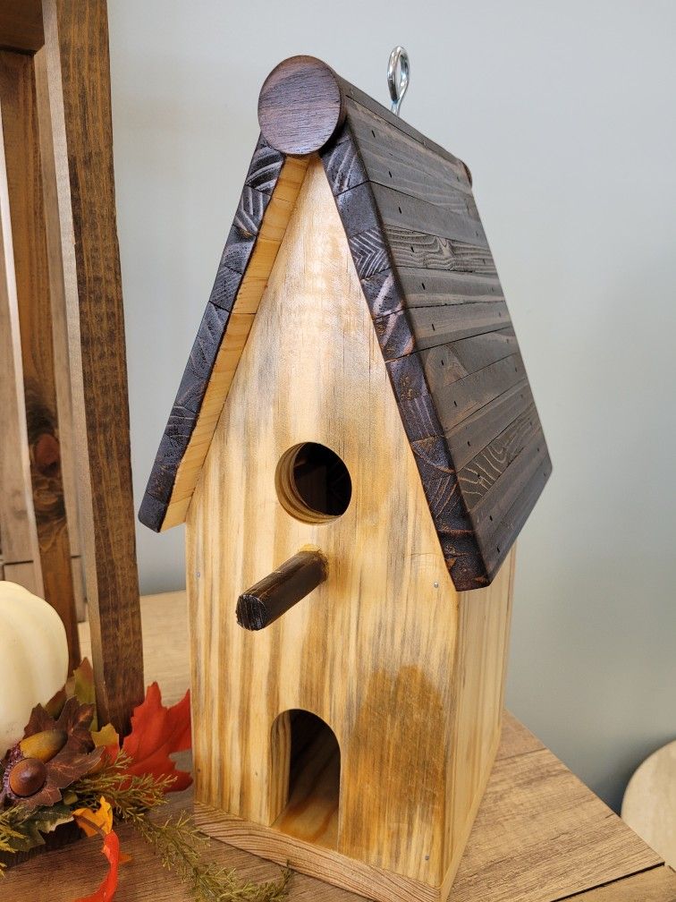 Bird House Solid Wood Handmade 