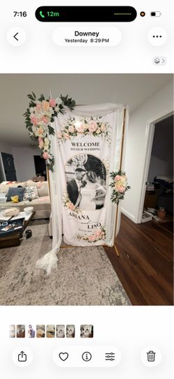 Frame for sign and 2 piece flowers