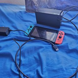 Nintendo Switch + Charger Port and USB Cord For Tv