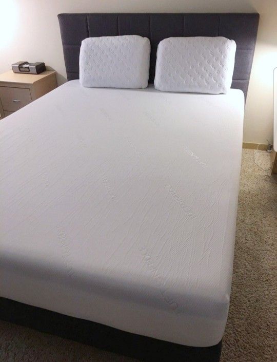 Very Nice Queen Tuft & Needle 10" Mattress and Platform Bed Frame