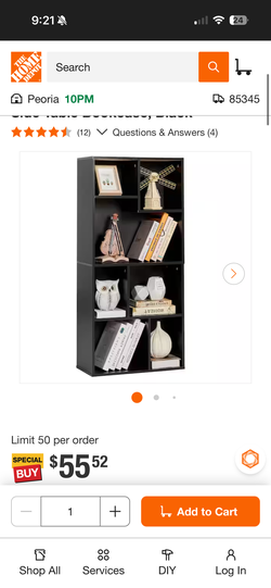 Black cube bookcase