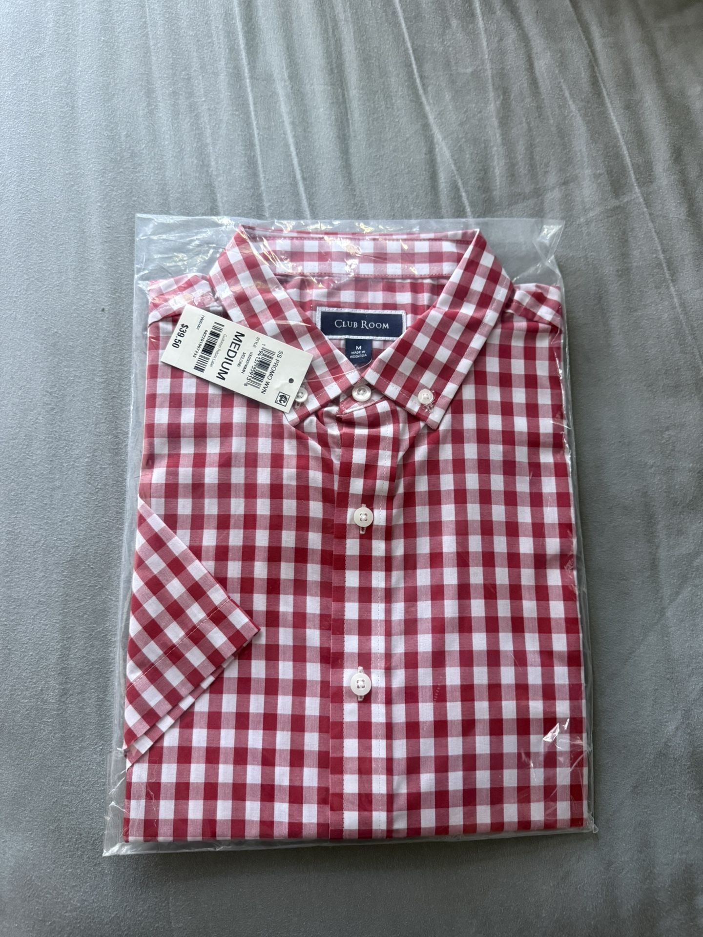Red And White Flannel Men Size Medium Brand New