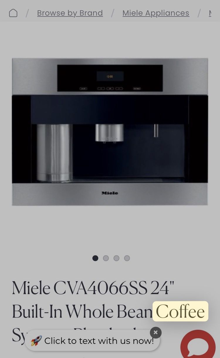 Miele CVA4066ss Built In Coffee / Espresso Machine