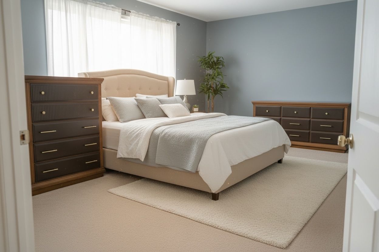 Newly Refinished Mid-Century Bedroom Set – 9 Drawer Dresser + Chest
