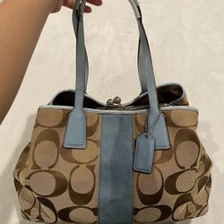 Coach kiss-lock satchel/bag