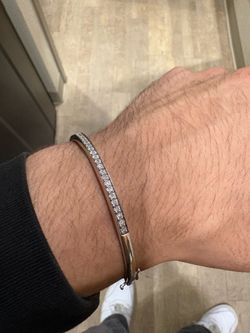 Mined diamond bracelet (silver)