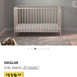 Baby Crib IKEA Like New 