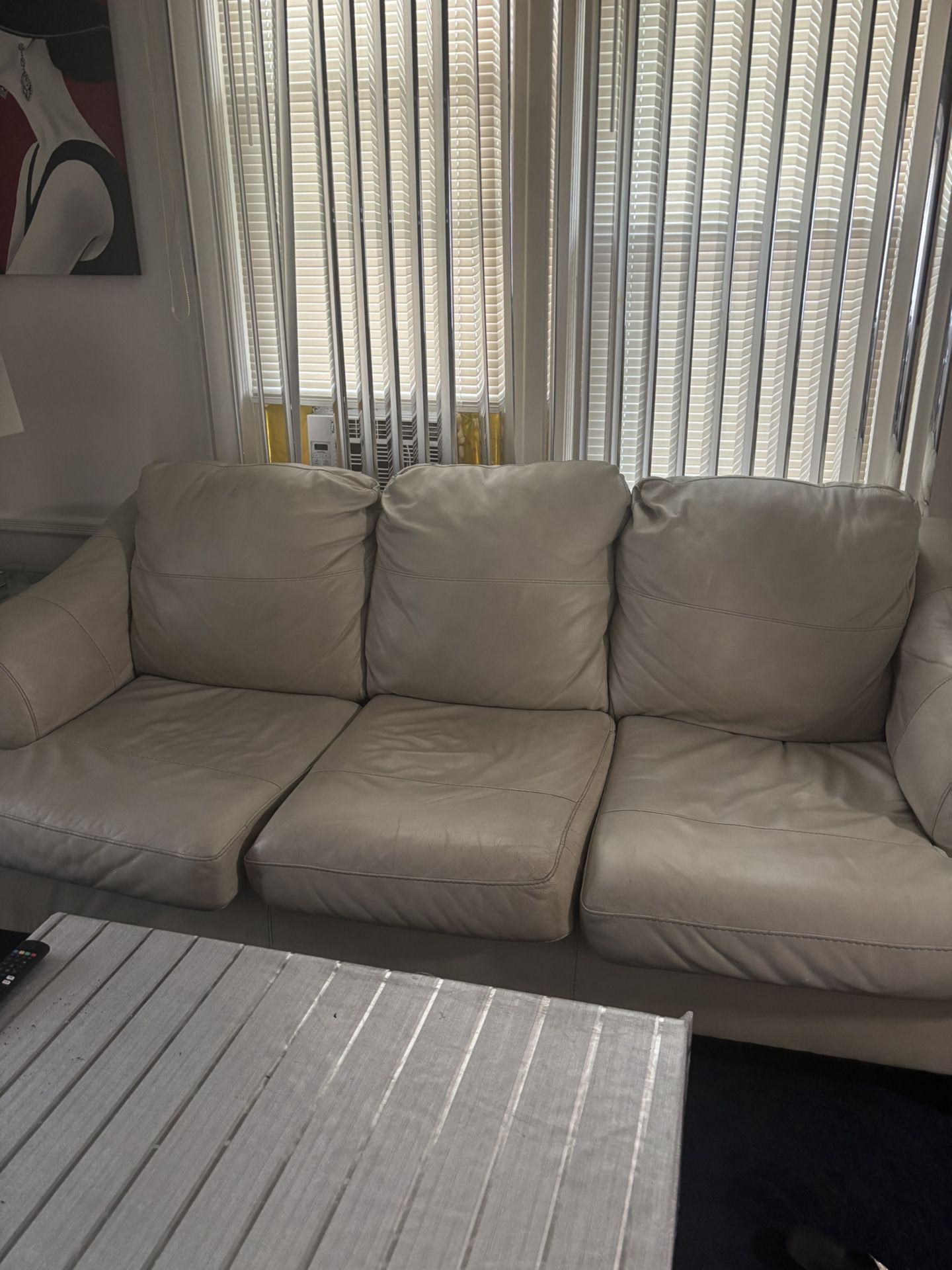 Genuine Leather Sofa, And Loveseat