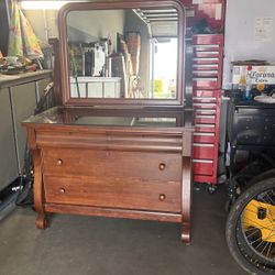 Antique Dresser With Mirror