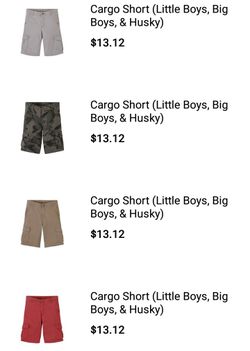 Brand new boys shorts husky size 16