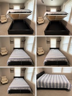 Queen Storage Bed Frame with Lift Storage
