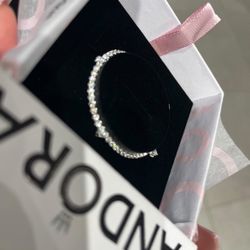 pandora braclet and red stone ring size 6