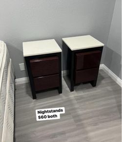 Marble top nightstands