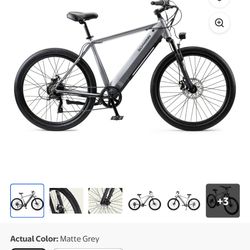 Schwinn Marshall Hybrid Electric Bike, 7 Speed, 27.5" Wheels, Grey