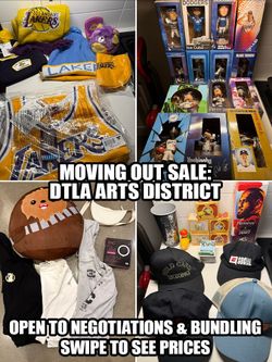 NEED GONE MOVING SALE: Lakers, Dodgers, Hats and More