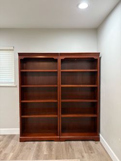 Cherry Wood Bookcase Set of Two