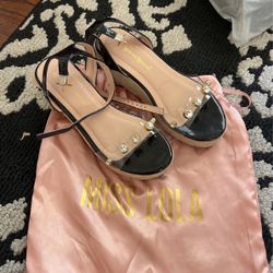 Miss Lola 5 1/2 Small Wedge Sandals 