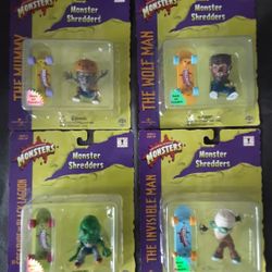 4 Assorted Monster Shredders Figures (Factory Sealed)