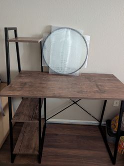 Desk with shelves