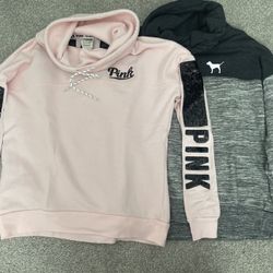 PINK Cowl Neck Sweatshirt- XS