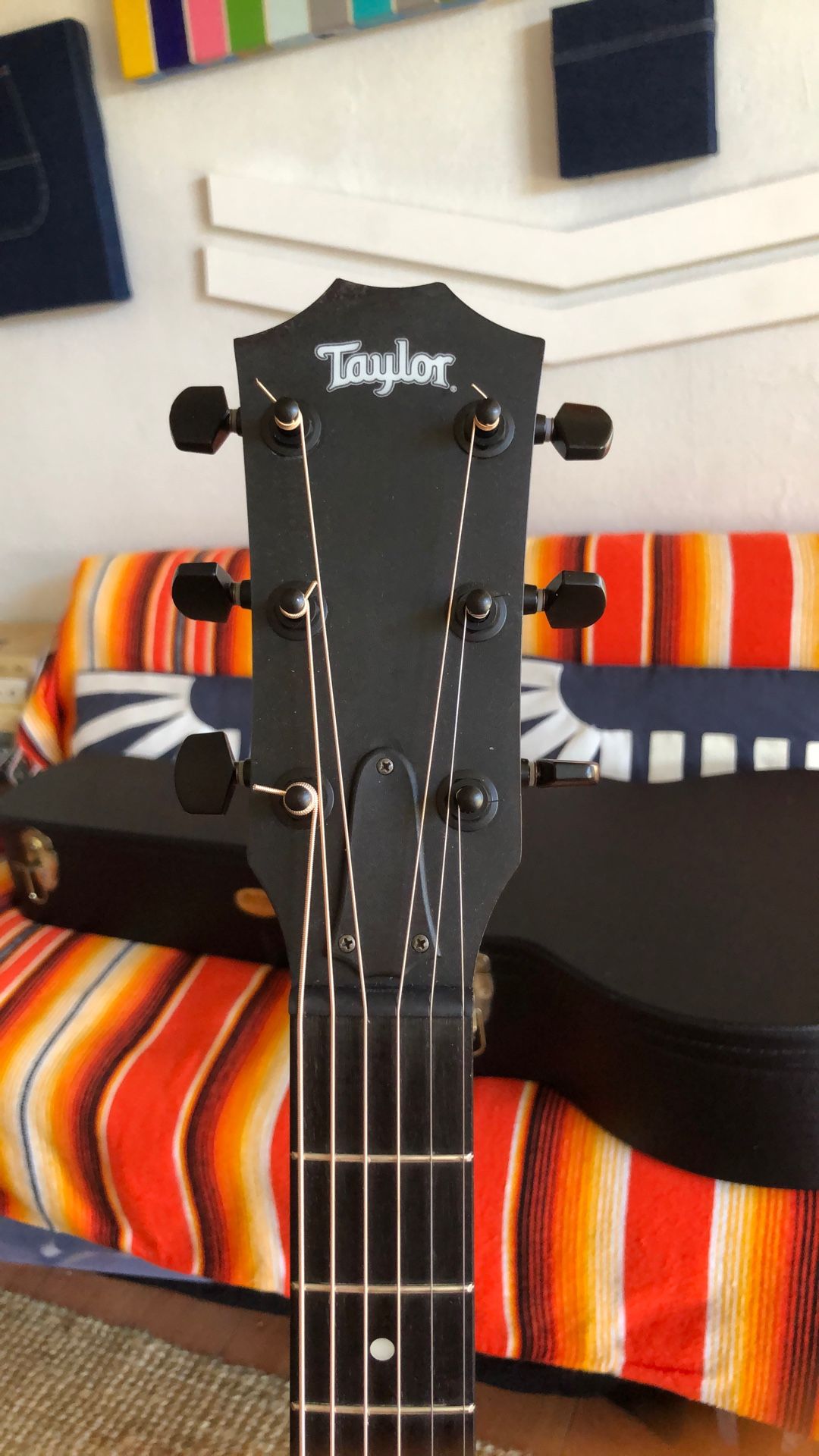 Taylor Acoustic Electric Guitar With Martin Hard Case