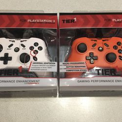 New Lot Of 2 Wired Controllers For Sony PS3 by TIER 1 