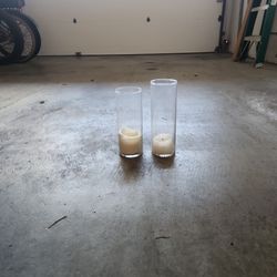 Glass Hurricane, Two Sizes 9 & 10 Inches Tall