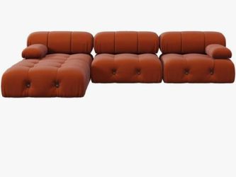 Brand New in Box - Magic Home Orange Velvet Sofa Module
