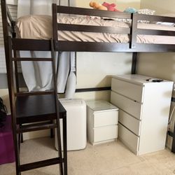 Bunk Bed Desk, Twin Mattress