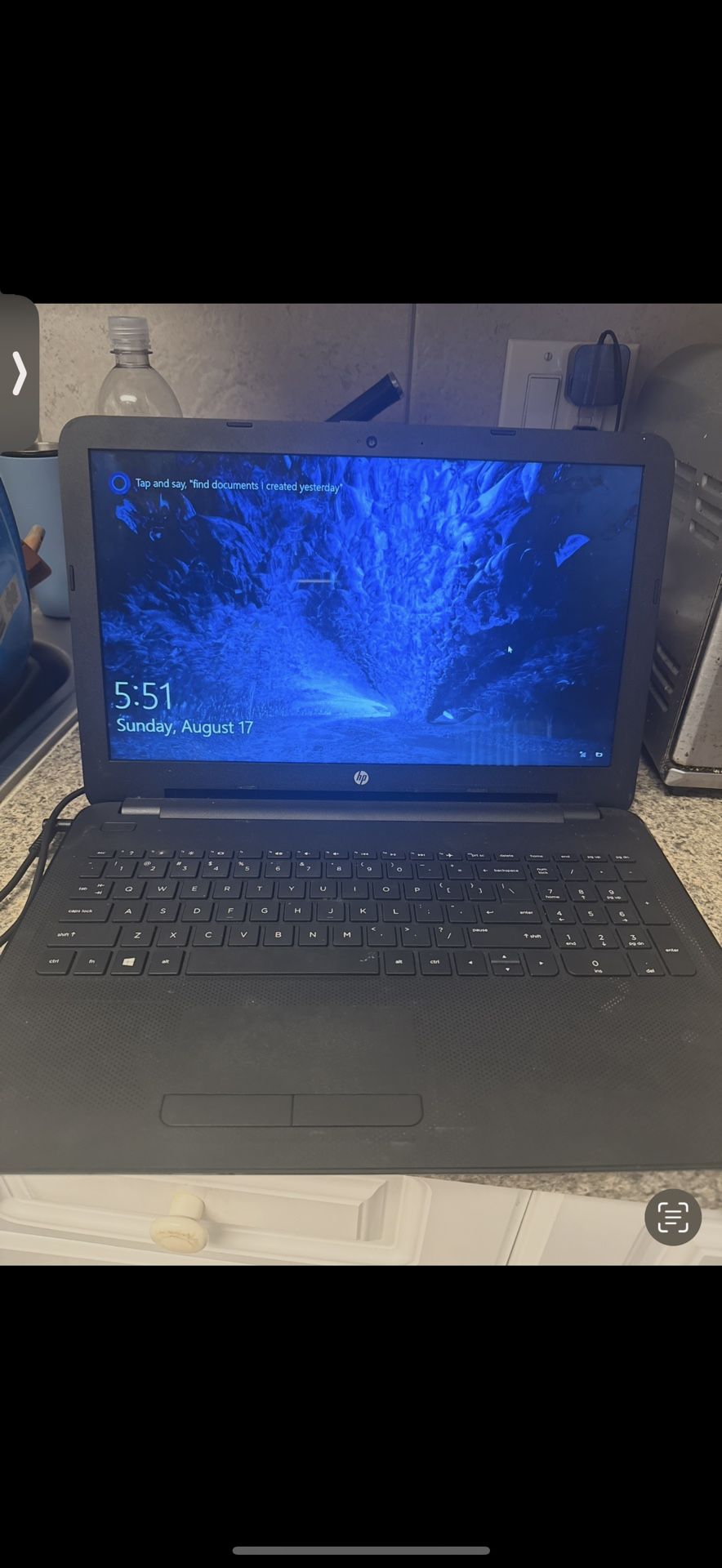 HP Black Laptop Windows 10  15.6 Inch
