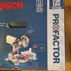 Brand New BOSCH 18 Volts 7-1/4” Single Bevel Slide Miter Saw ( Tool Only ).    200   Firm on Price.    200  Firme en Precio.