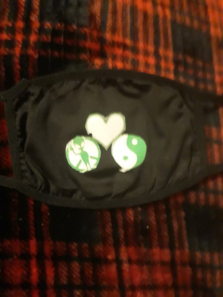Peace Love, Unity. Unisex. Reusable Face Mask