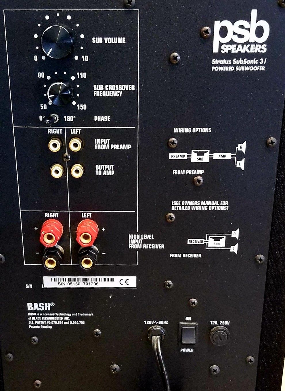 PSB Stratus Subsonic 3i Active Subwoofer