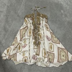 Silk, Jeweled, Backless Dress