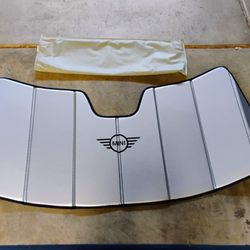 OEM MINI Cooper F54 Clubman Folding Windshield UV Sunscreen Silver w Logo