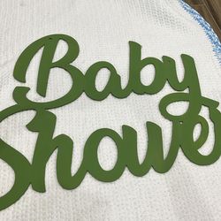 Wooden baby shower sign