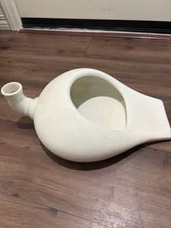 1920s Antique Homer Laughlin Porcelain Hospital Bed Pan Urinal Chamber Pot