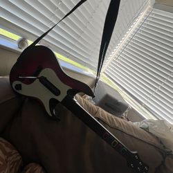 Wireless Guitar PS2 PS3 Red Guitar Hero 5 Band Hero 95893.805 No Dongle
