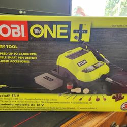 RYOBI 18V ROTSRY TOOL WITH 36 FLEXIBLE SHAFT, 33PC ACCESSORIES,  NEW